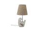 Miniature White stoneware table lamp Kylie Clipped