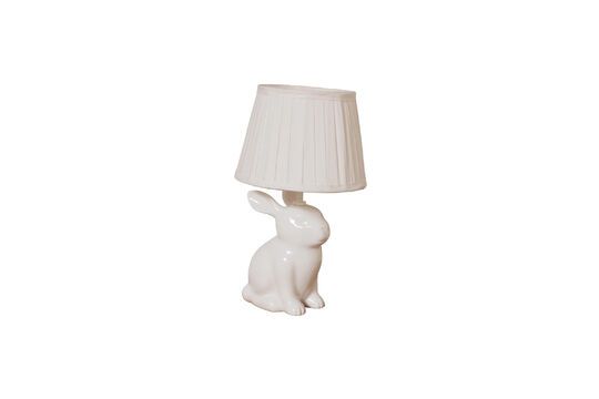 White stoneware table lamp White Clipped