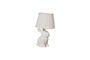 Miniature White stoneware table lamp White Clipped