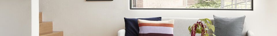 Material Details Willow dark blue fabric cushion