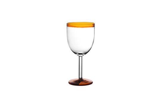 Wine glass in amber glass Tarifa Clipped