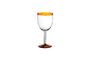 Miniature Wine glass in amber glass Tarifa Clipped