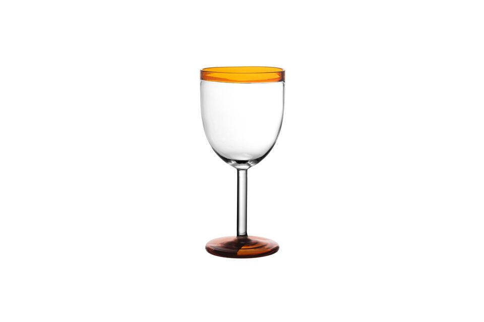 Wine glass in amber glass Tarifa Pomax