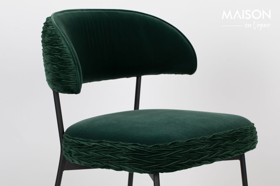 Winner dark green velvet armchair - 7