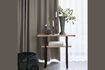 Miniature Woda light wood and black console table 2