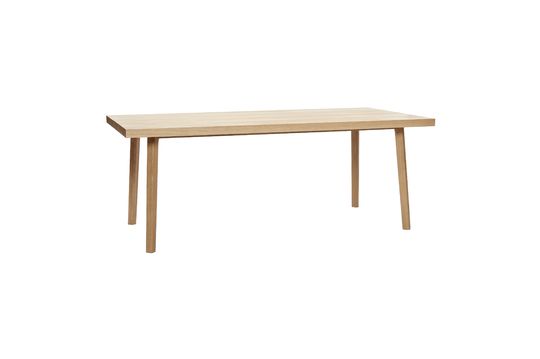 Wooden dining table beige Line Clipped