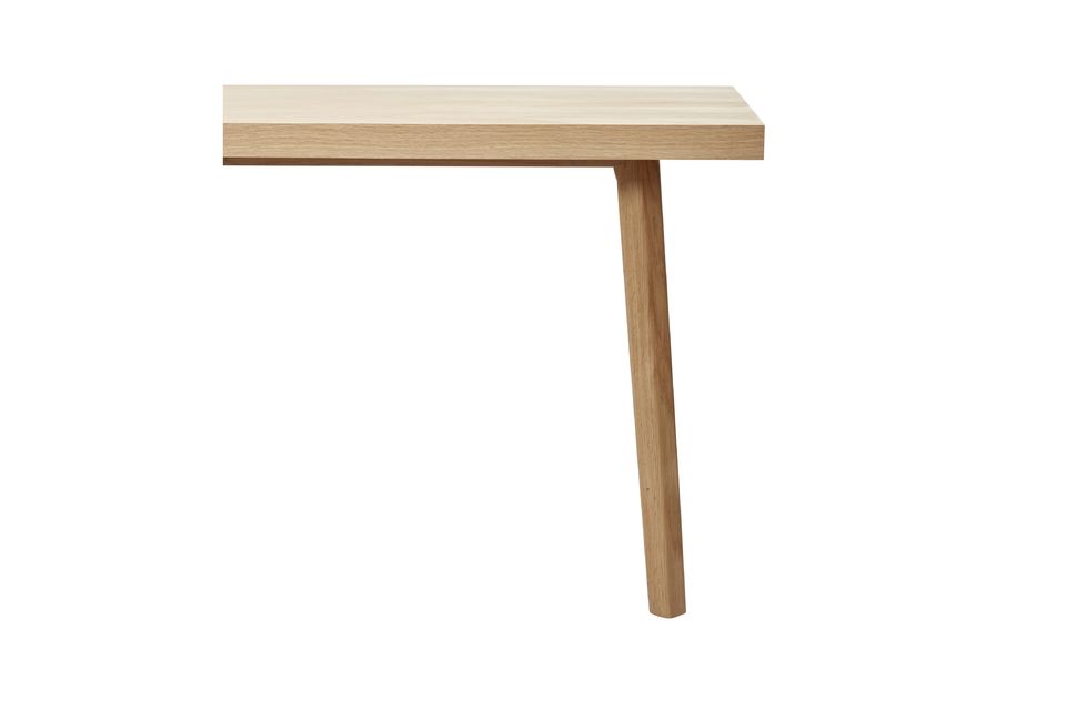 A generously sized table made of responsible wood