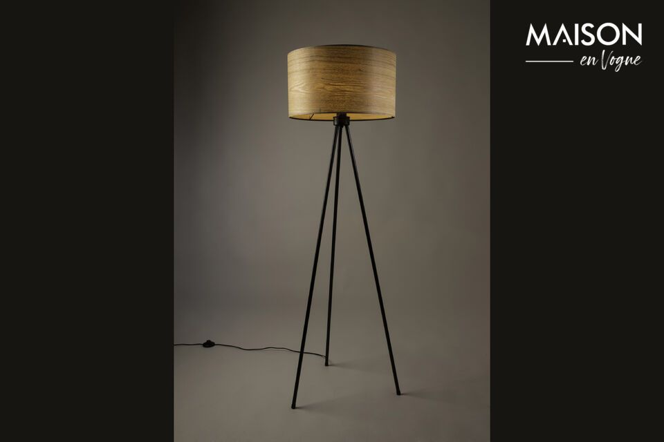 An incredible wooden floor lamp