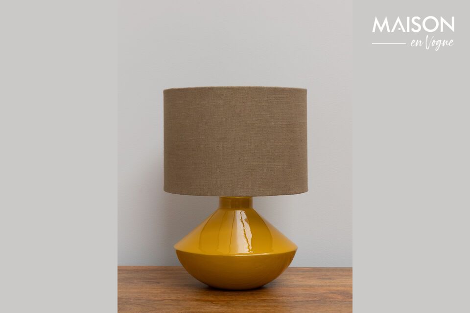 Yellie table lamp in yellow metal Chehoma