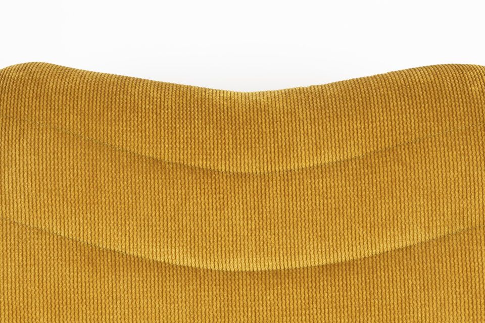 Yellow fabric armchair Bubba - 9