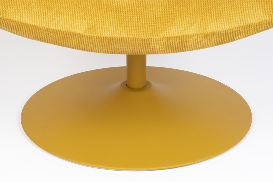 Yellow fabric armchair Bubba - 11