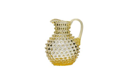 Yellow glass carafe Diamant Clipped