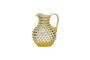 Miniature Yellow glass carafe Diamant Clipped