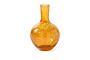 Miniature Yellow glass vase h32cm Cracked Clipped