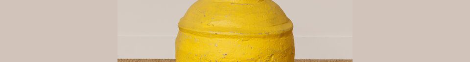 Material Details Yellow paper mache pot Yellow