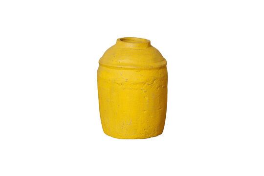 Yellow paper mache pot Yellow Clipped