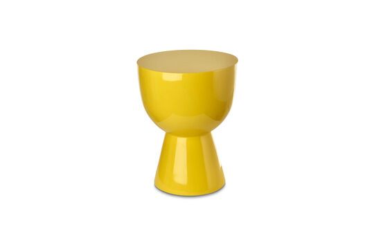 Yellow polyester side table Tip Tap Clipped