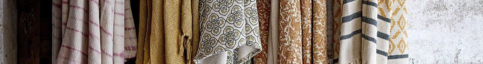 Material Details Yellow recycled cotton throw Fini