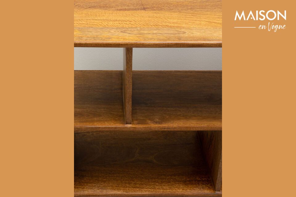 Its deep brown color and carefully polished finish add a touch of sophistication to any room