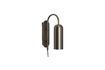 Miniature Zenith brown metal wall lamp 1