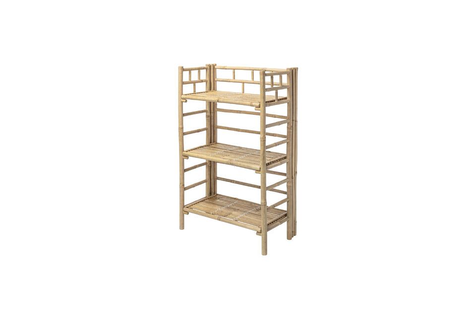 Zep natural bamboo folding bookcase - 10