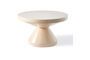 Miniature Zig zag beige fiberglass coffee table Clipped