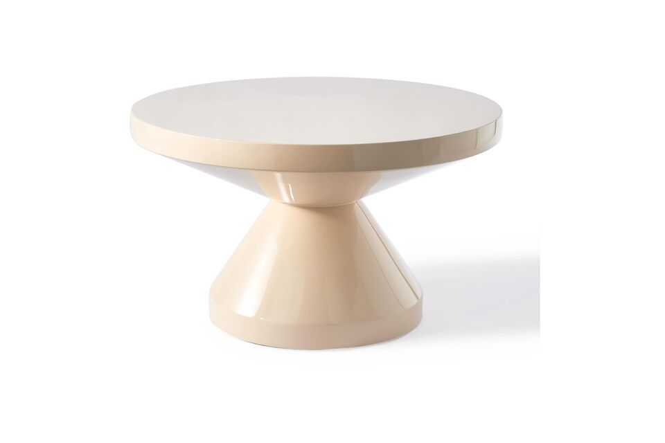 Zig zag beige fiberglass coffee table Pols Potten