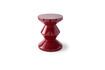 Miniature Zig zag burgundy red fiberglass stool 1