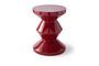 Miniature Zig zag burgundy red fiberglass stool Clipped