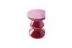 Miniature Zig zag burgundy red fiberglass stool 6