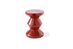 Miniature Zig zag coral red fiberglass stool 1