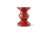 Miniature Zig zag coral red fiberglass stool 2