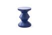 Miniature Zig zag dark blue fiberglass outdoor stool 1