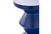 Miniature Zig zag dark blue fiberglass outdoor stool 3