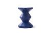 Miniature Zig zag dark blue fiberglass outdoor stool 2