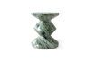 Miniature Zig zag dark green marble stool 2