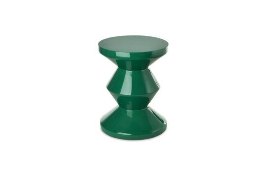 Zig Zag green polyester side table Clipped