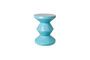 Miniature Zig zag light blue fiberglass stool Clipped