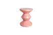 Miniature Zig zag light pink fiberglass stool 1