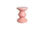 Miniature Zig zag light pink fiberglass stool Clipped