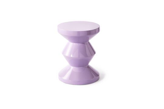 Zig zag lilac fiberglass stool Clipped