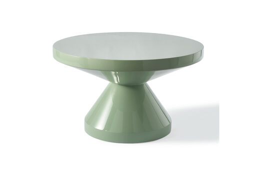 Zig zag olive green fiberglass coffee table Clipped