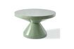 Miniature Zig zag olive green fiberglass coffee table 1