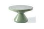 Miniature Zig zag olive green fiberglass coffee table Clipped