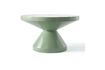 Miniature Zig zag olive green fiberglass coffee table 4