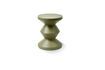 Miniature Zig zag olive green fiberglass outdoor stool 1