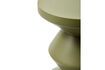 Miniature Zig zag olive green fiberglass outdoor stool 5