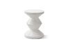 Miniature Zig zag white fiberglass outdoor stool 1