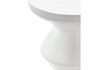 Miniature Zig zag white fiberglass outdoor stool 2