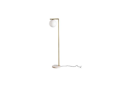 Zora white marble floor lamp Clipped